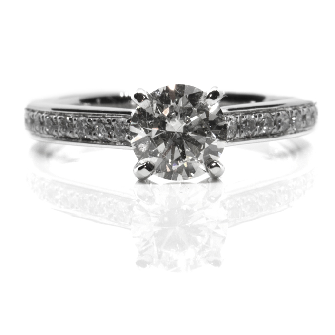 Platinum Brilliant Cut Diamond Solitaire Ring - Image 3