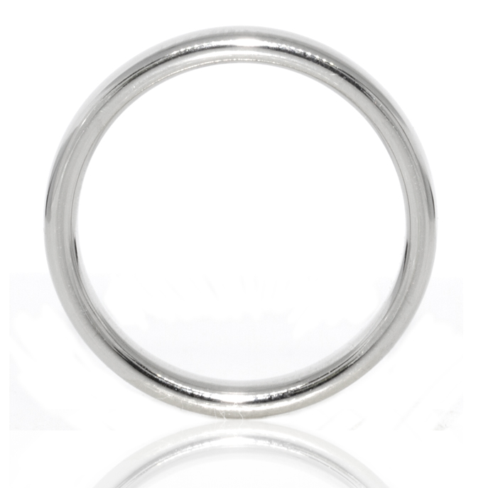 Platinum Ladies 3mm Medium Court Wedding Ring - Image 3
