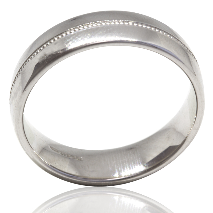 Gents Palladium Wedding Band - Image 3