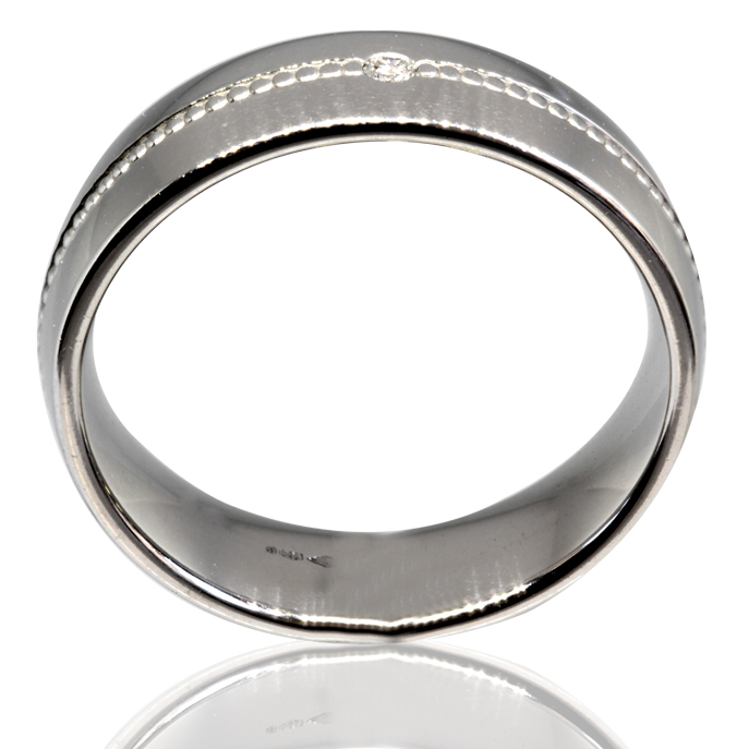 Platinum Diamond Wedding Ring - Image 3
