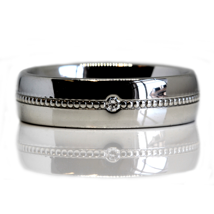Platinum Diamond Wedding Ring - Image 2