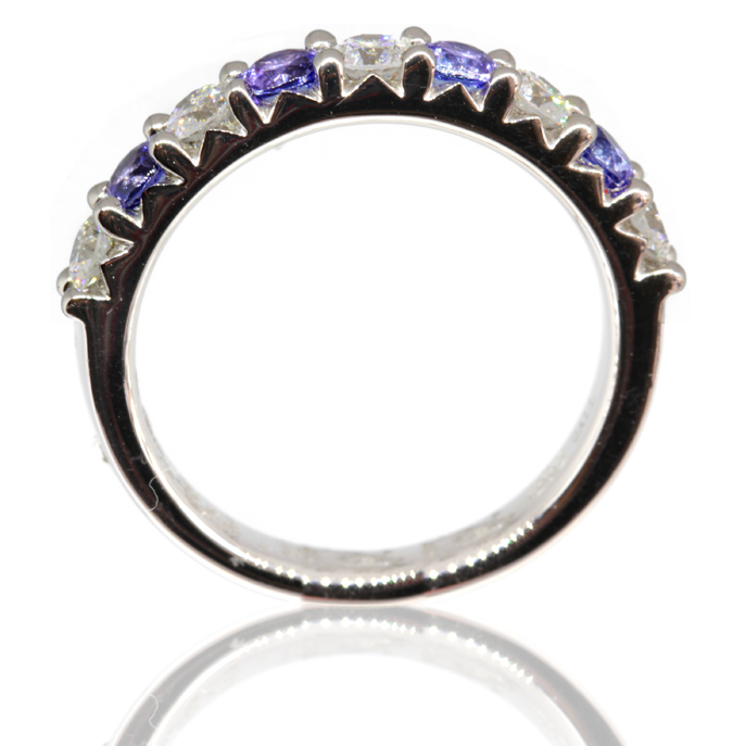 Platinum Tanzanite and Diamond Ring - Image 3