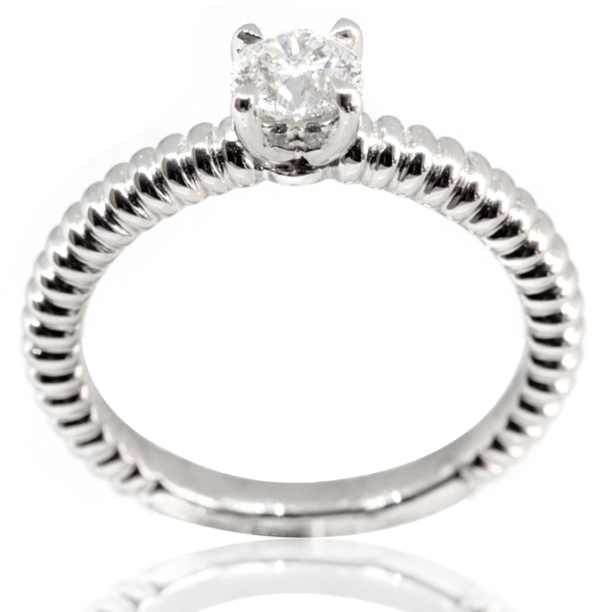 Platinum 0.54ct Diamond Solitaire Ring - Image 3