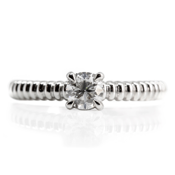 Platinum 0.54ct Diamond Solitaire Ring - Image 2