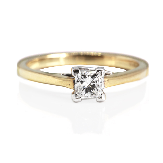 18ct Yellow Gold 0.13ct Diamond Solitaire Ring - Image 2