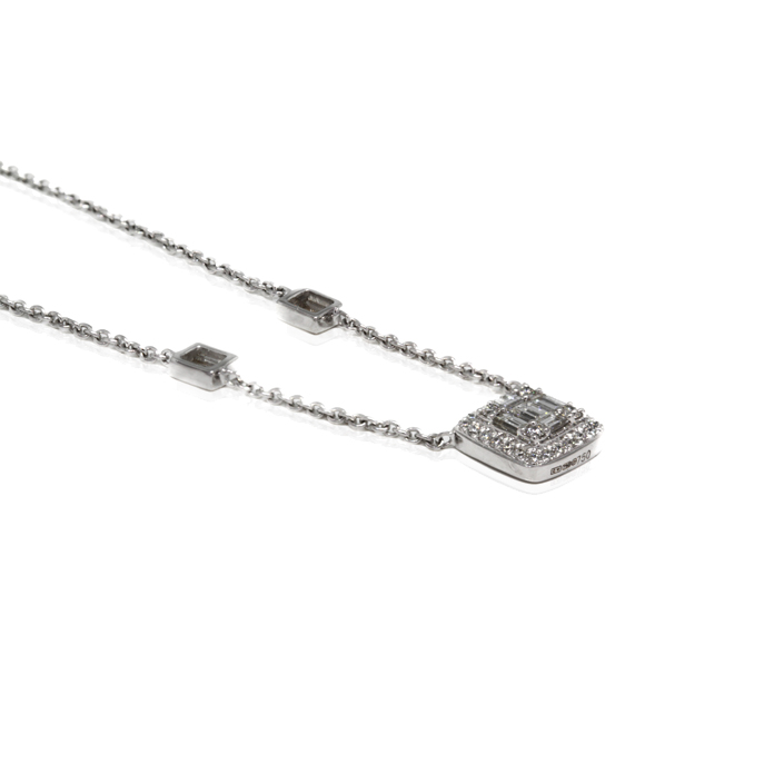 18ct White Gold Diamond Necklace - Image 2