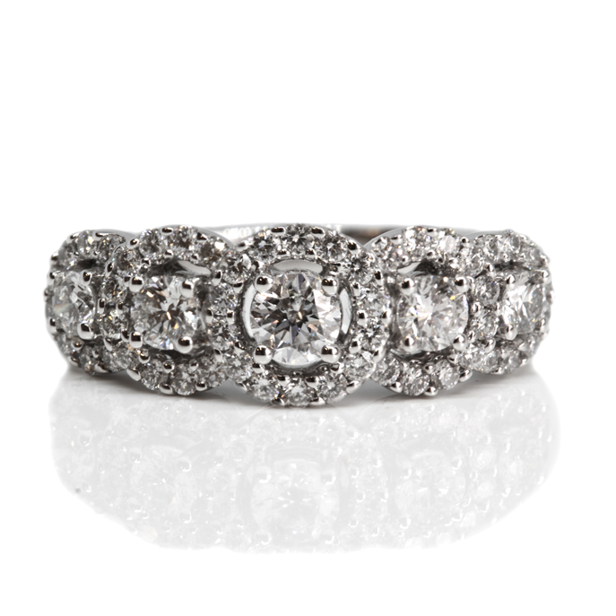 18ct White Gold Diamond Ring - Image 2