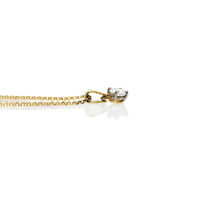 18ct Yellow Gold Diamond Pendant - Image 2
