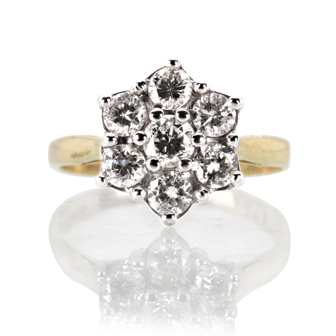 18ct Yellow Gold Diamond Ring - Image 2