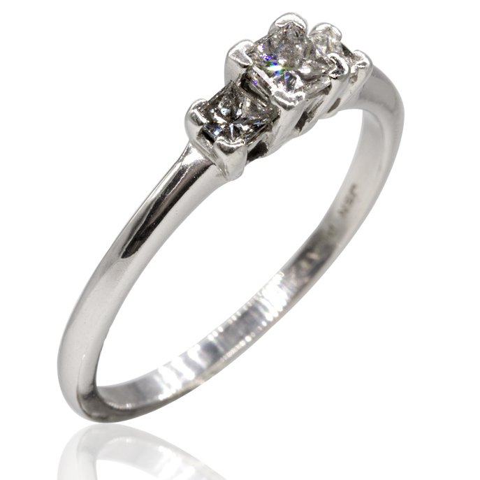 Platinum 0.50ct Diamond Trilogy Ring