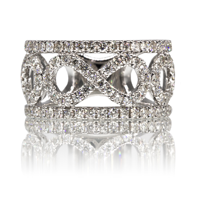18ct White Gold Diamond Dress Ring - Image 2