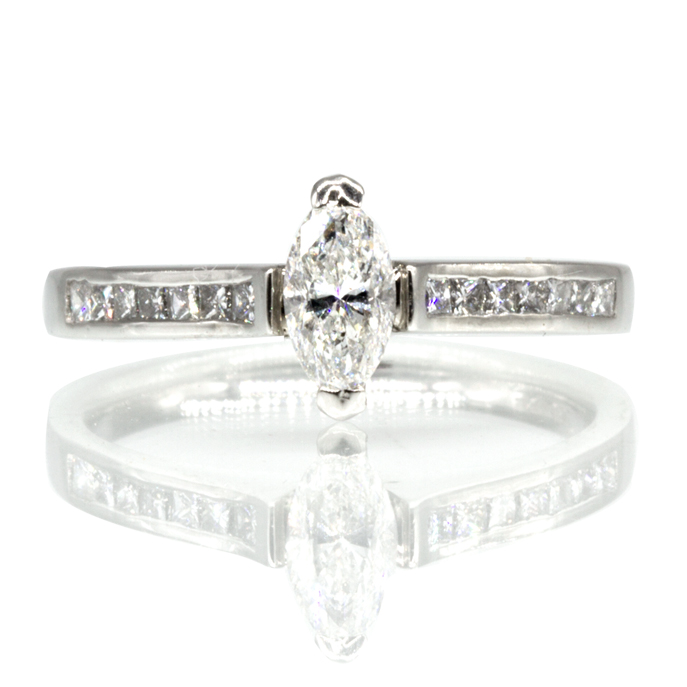 Platinum 0.42ct Diamond Ring - Image 2