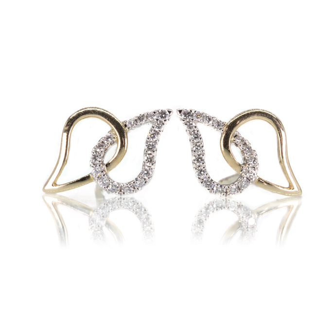 14ct Gold Diamond Set Earrings