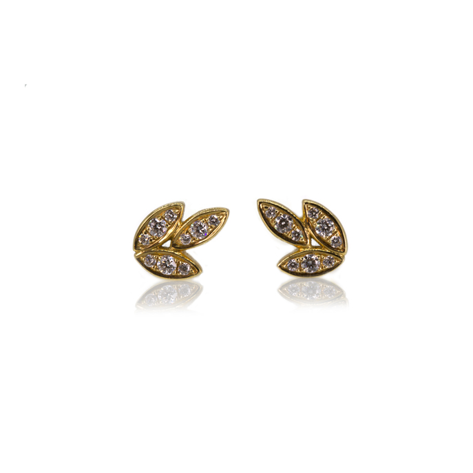 18ct Yellow Gold Diamond Earrings