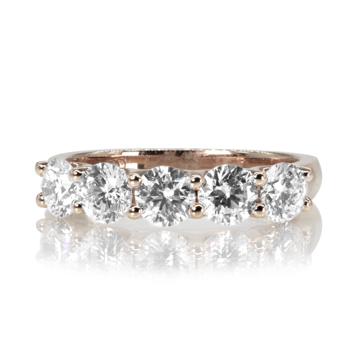 18ct Rose Gold Diamond Ring - Image 2