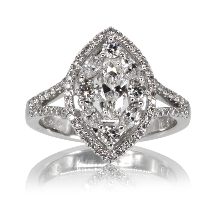 18ct White Gold Diamond Ring - Image 2