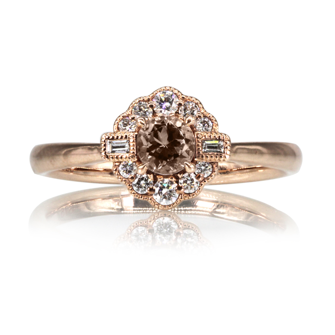9ct Rose Gold Morganite Ring - Image 2