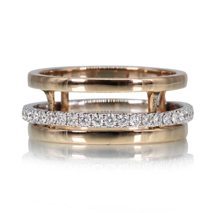 18ct Rose Gold Diamond Ring - Image 2