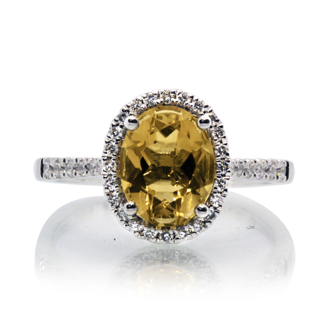 Platinum Citrine Ring - Image 2