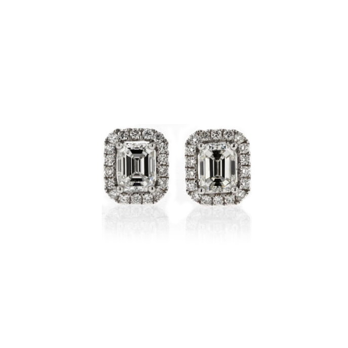 18ct White Gold Diamond Earrings