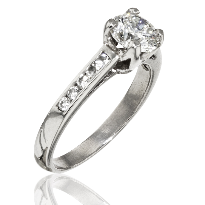 Platinum 0.70ct Diamond Ring