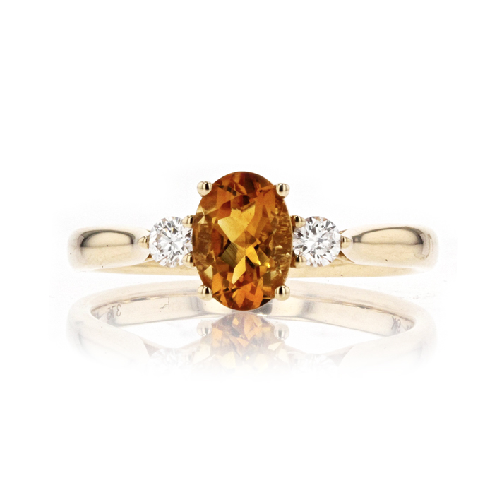 9ct Yellow Gold Citrine Ring - Image 2