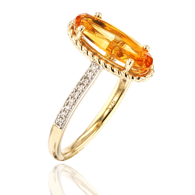 9ct Yellow Gold Citrine Ring