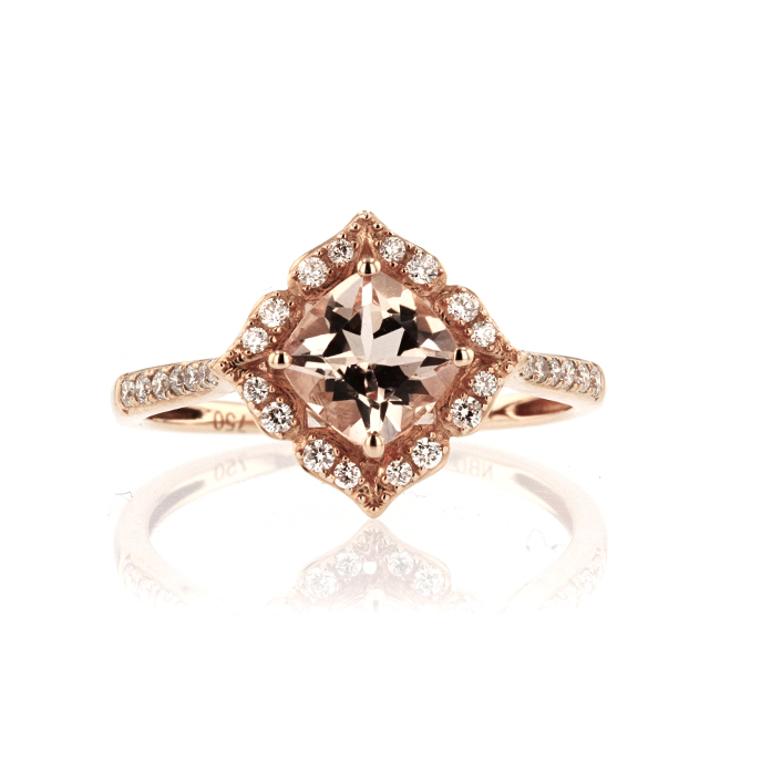 18ct Rose Gold Morganite Ring - Image 2