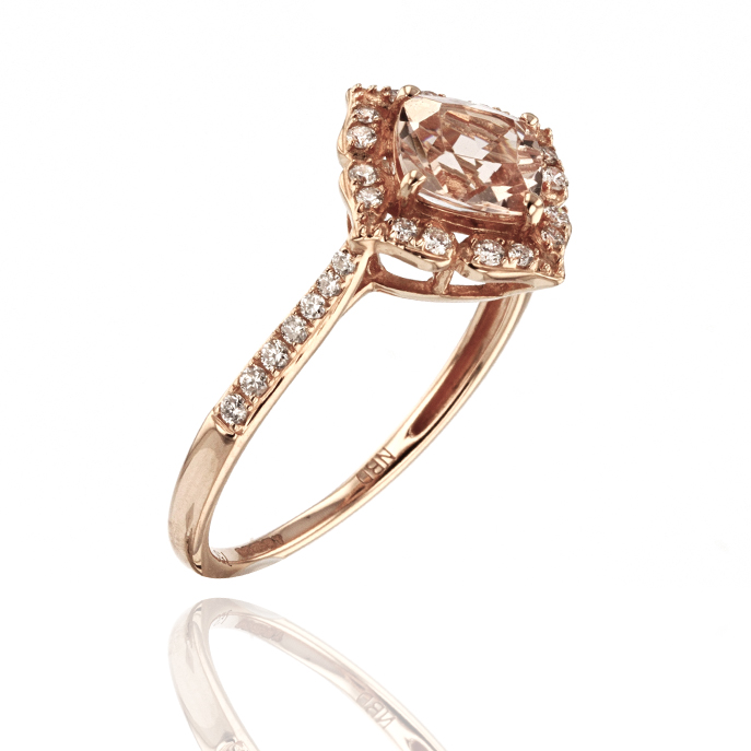18ct Rose Gold Morganite Ring