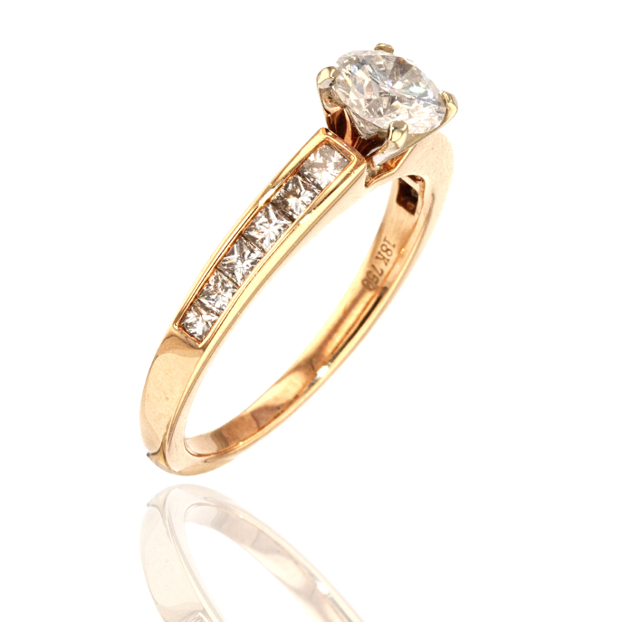 18ct Rose Gold 0.71ct Diamond Ring