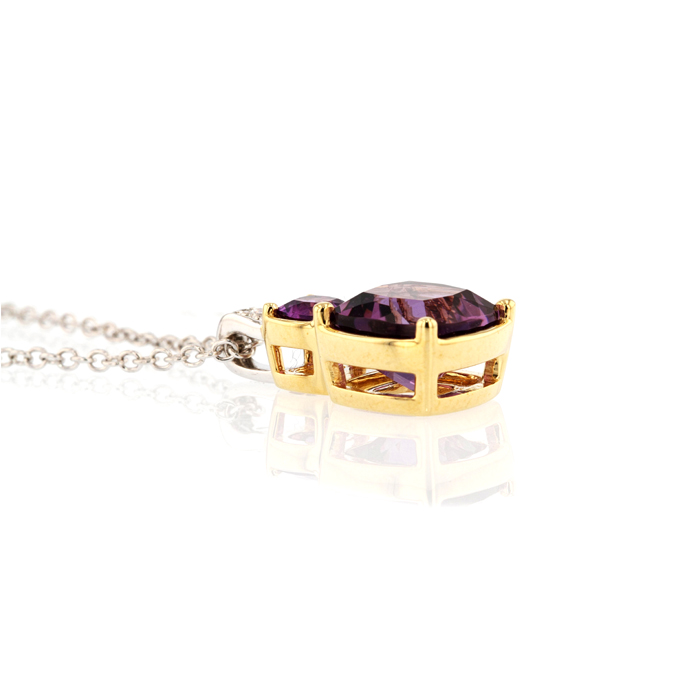 18ct Gold Amethyst Pendant - Image 2