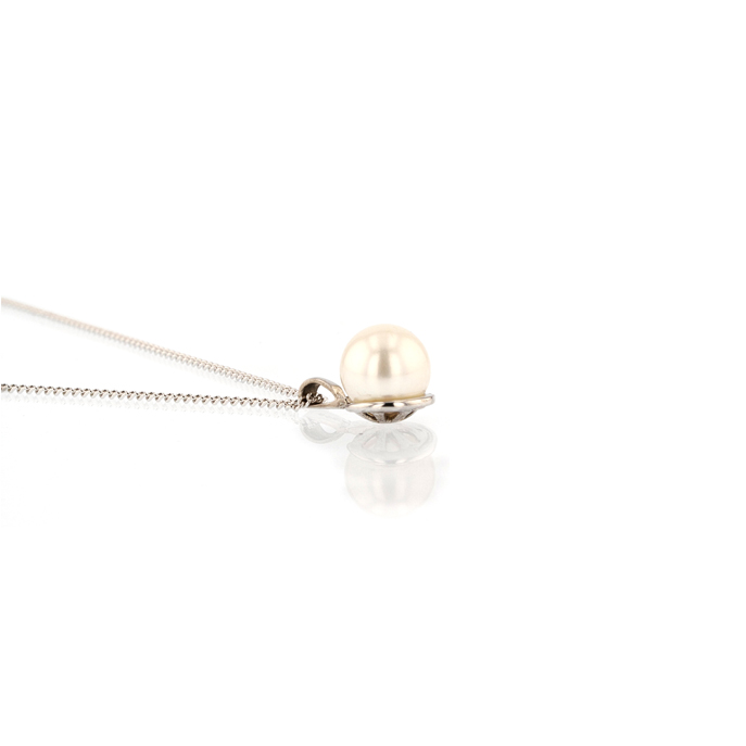 18ct White Gold Pearl Pendant - Image 2