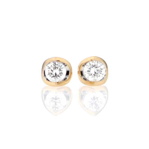 18ct Yellow Gold Diamond Earrings