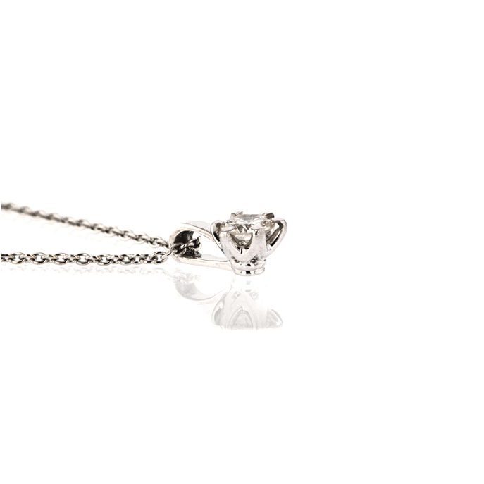 18ct White Gold Diamond Pendant - Image 2