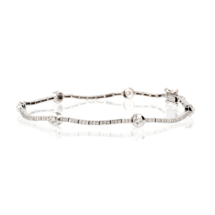 18ct White Gold Diamond Bracelet