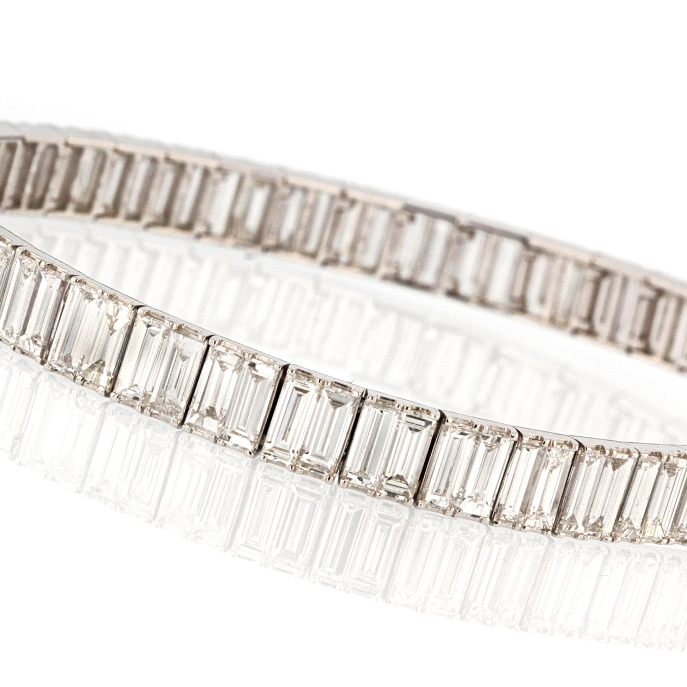 18ct White Gold Diamond Bracelet - Image 3