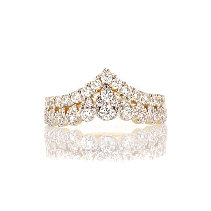 18ct Yellow Gold Diamond Ring - Image 2
