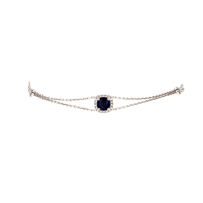 14ct White Gold Sapphire Bracelet