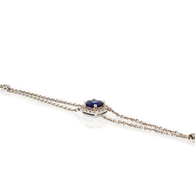 14ct White Gold Sapphire Bracelet - Image 2