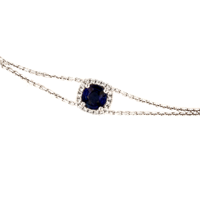 14ct White Gold Sapphire Bracelet - Image 3