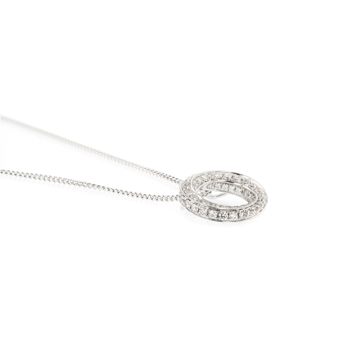 18ct White Gold Diamond Pendant - Image 2