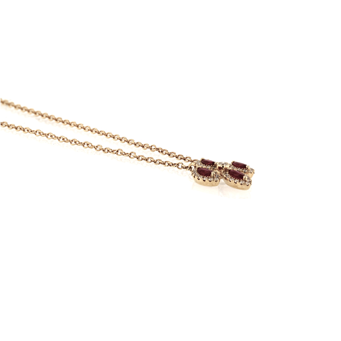 18ct Yellow Gold Ruby and Diamond Pendant - Image 2