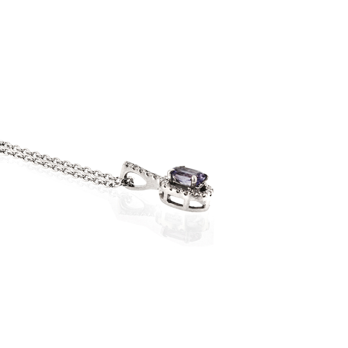 18ct White Gold Tanzanite Pendant - Image 2