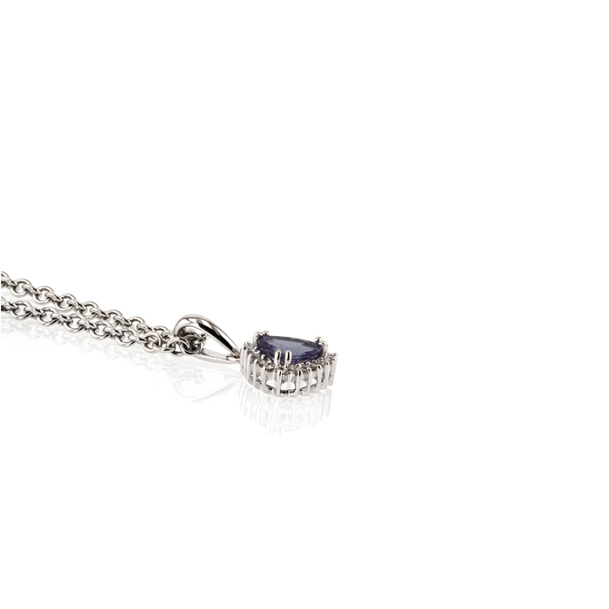 9ct White Gold Tanzanite Pendant - Image 2