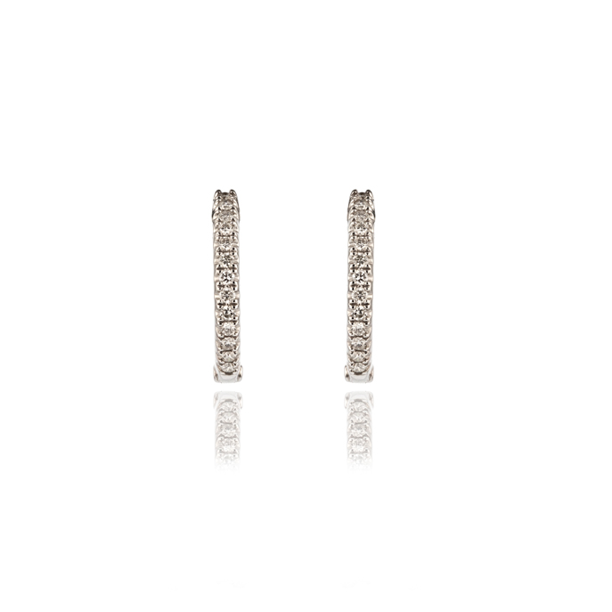 18ct White Gold Diamond Earrings