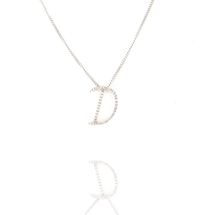 18ct White Gold Diamond Pendant