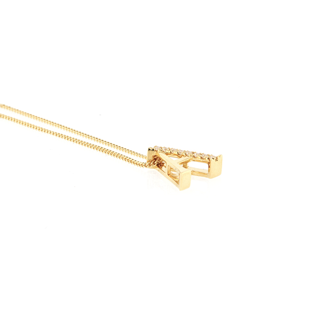 18ct Yellow Gold Diamond Pendant - Image 2