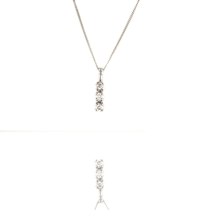 18ct White Gold Diamond Pendant