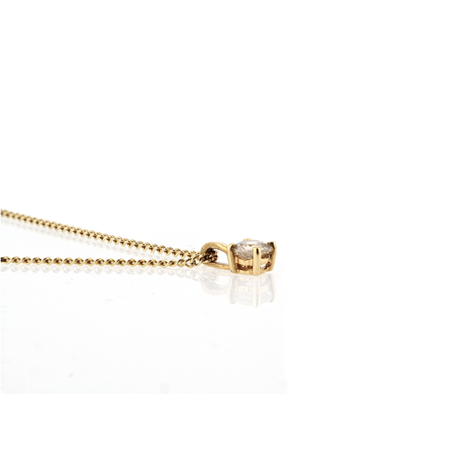 18ct Yellow Gold Diamond Pendant - Image 2