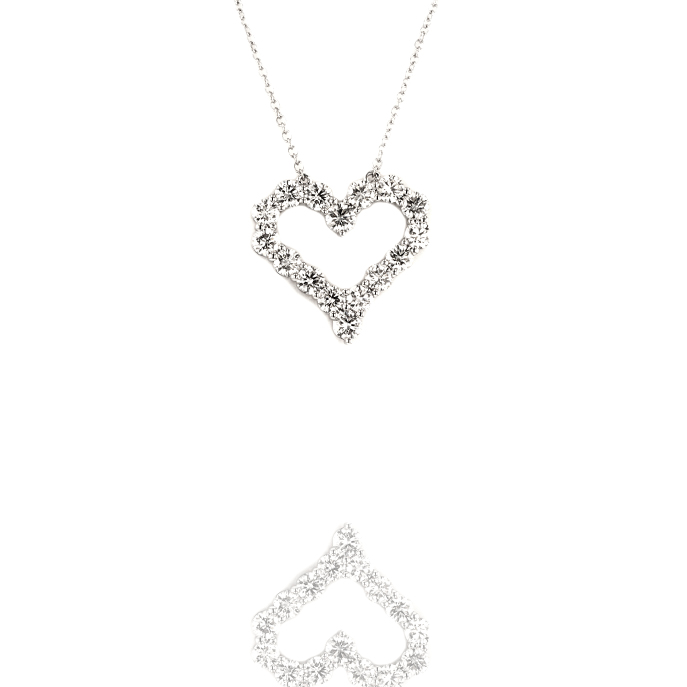 18ct White Gold Diamond Pendant